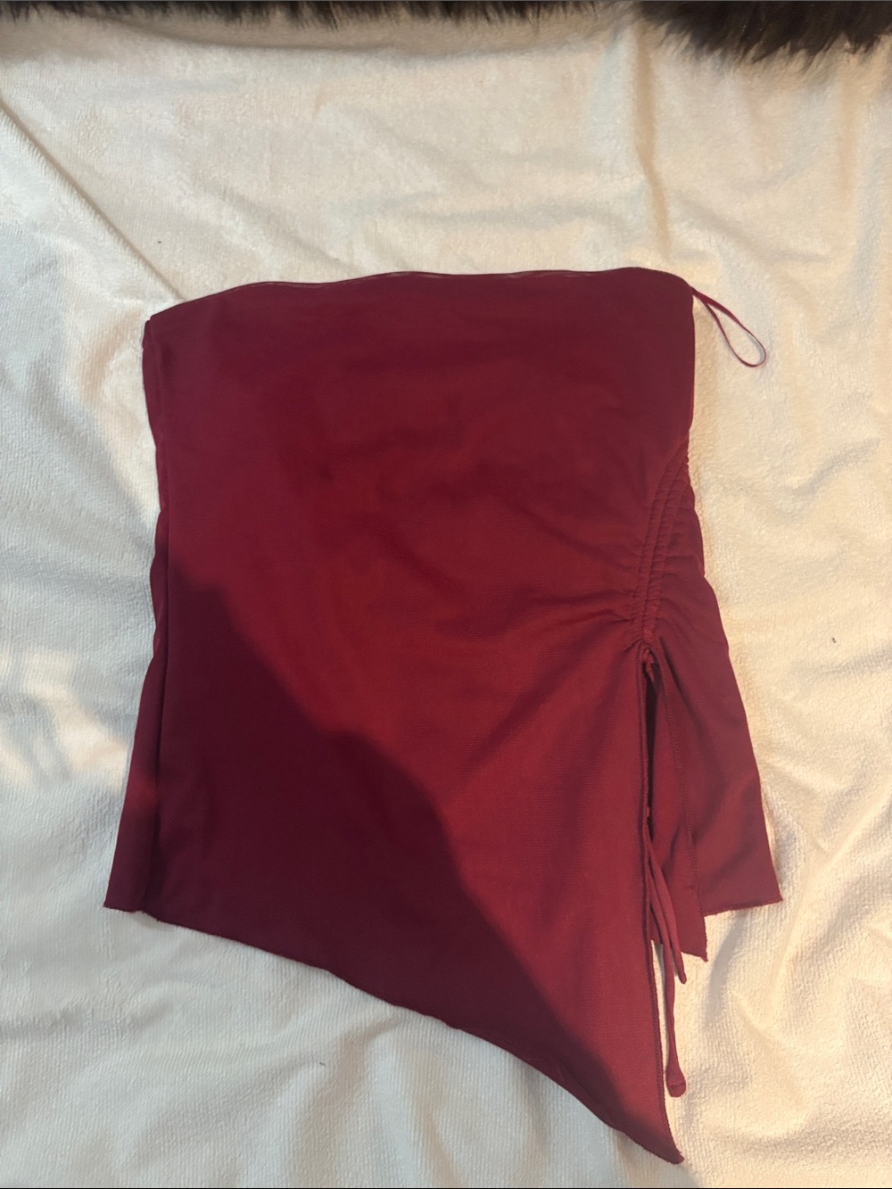 Garage Burgundy Asymmetric Tank Top